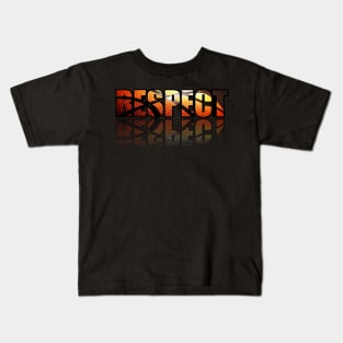 Respect - Basketball Player - Sports Athlete Abstract Graphic Novelty Gift - Art Design Typographic Quote Kids T-Shirt